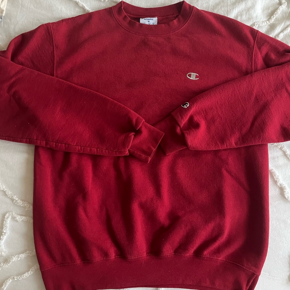 Champion Red Crewneck Sweatshirt
